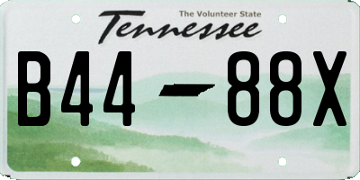 TN license plate B4488X