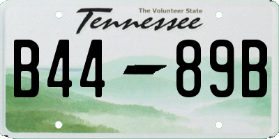 TN license plate B4489B