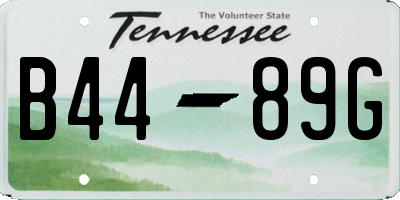 TN license plate B4489G