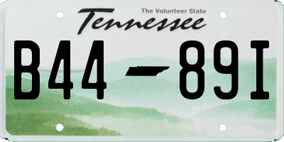 TN license plate B4489I