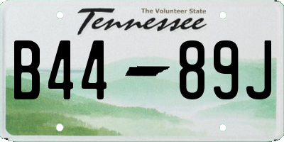 TN license plate B4489J