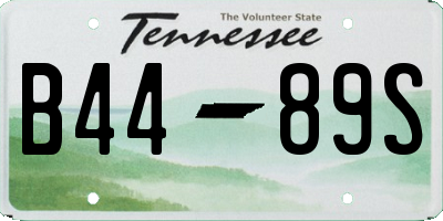 TN license plate B4489S