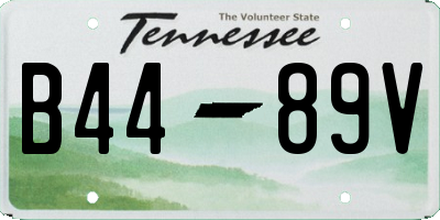 TN license plate B4489V