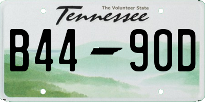 TN license plate B4490D