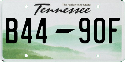 TN license plate B4490F
