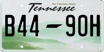 TN license plate B4490H