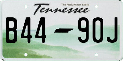 TN license plate B4490J