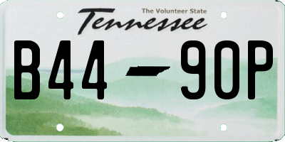 TN license plate B4490P
