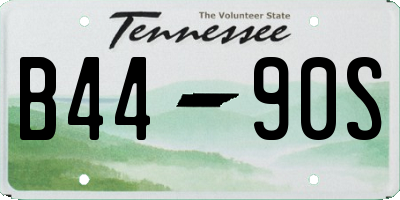 TN license plate B4490S