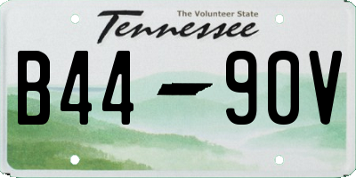 TN license plate B4490V