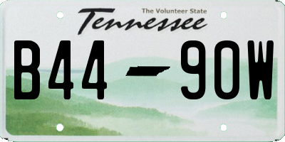 TN license plate B4490W