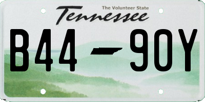 TN license plate B4490Y
