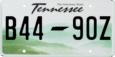 TN license plate B4490Z