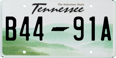 TN license plate B4491A