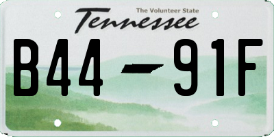 TN license plate B4491F