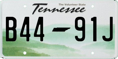 TN license plate B4491J