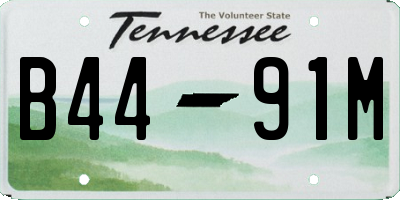 TN license plate B4491M