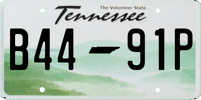 TN license plate B4491P