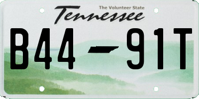 TN license plate B4491T