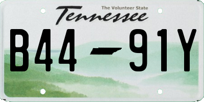 TN license plate B4491Y