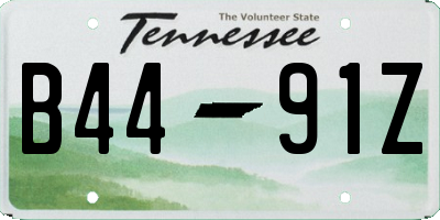 TN license plate B4491Z