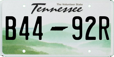 TN license plate B4492R