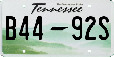 TN license plate B4492S