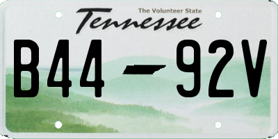 TN license plate B4492V