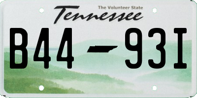 TN license plate B4493I
