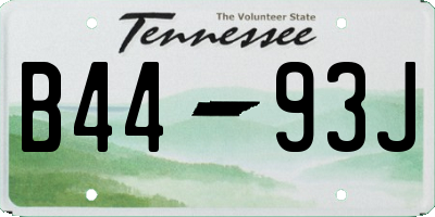 TN license plate B4493J