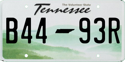 TN license plate B4493R