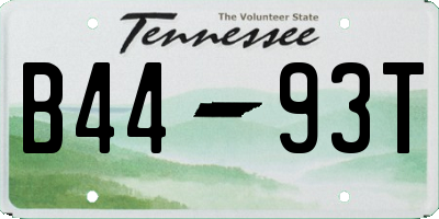 TN license plate B4493T