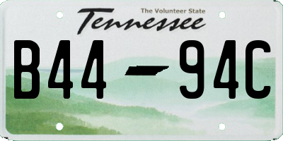 TN license plate B4494C