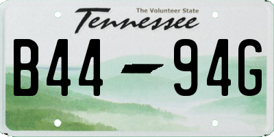 TN license plate B4494G