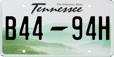 TN license plate B4494H