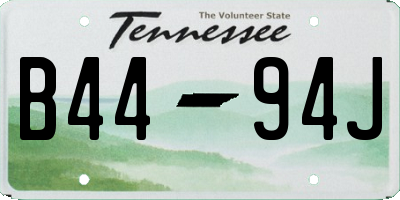 TN license plate B4494J