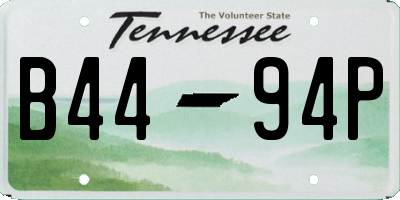 TN license plate B4494P