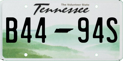 TN license plate B4494S