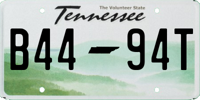 TN license plate B4494T