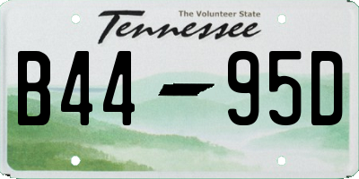 TN license plate B4495D