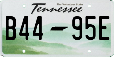 TN license plate B4495E