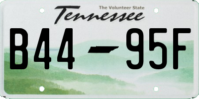 TN license plate B4495F