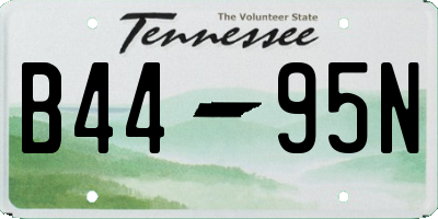 TN license plate B4495N