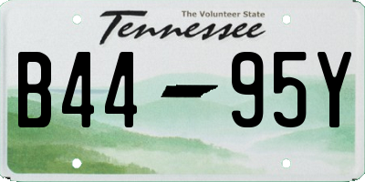 TN license plate B4495Y