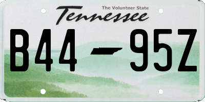 TN license plate B4495Z