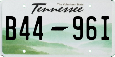 TN license plate B4496I