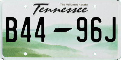 TN license plate B4496J