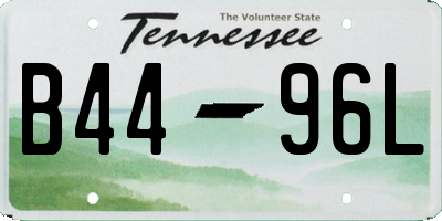 TN license plate B4496L