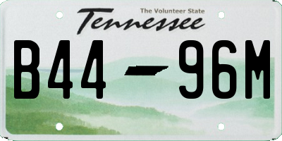 TN license plate B4496M
