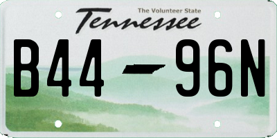 TN license plate B4496N